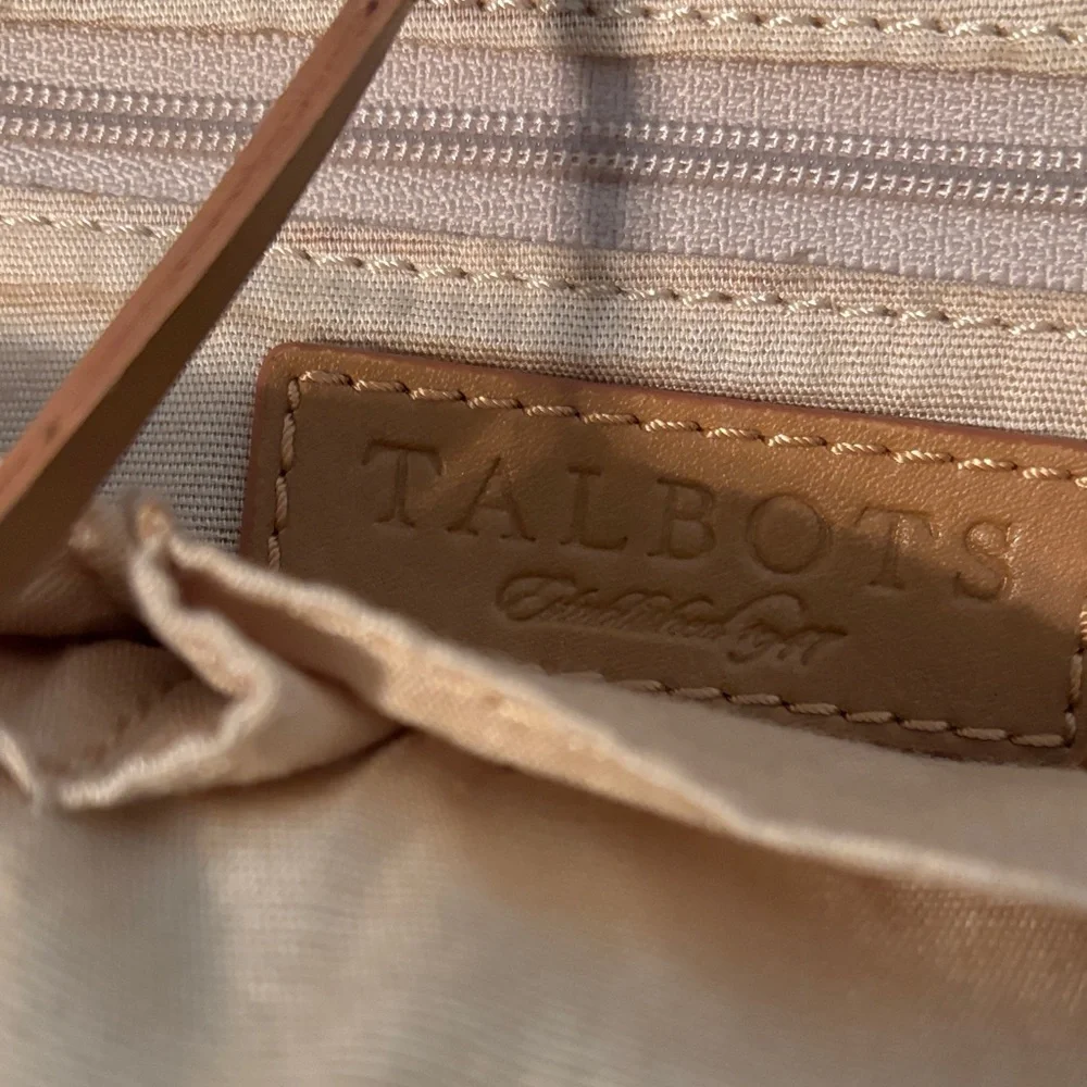 Talbots Tan Woven Tote Bag - Picture 2 of 6